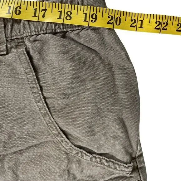 Savane Cargo Short Men 40 Beige Mid Rise Flat Front Elastic Waist Pockets Cotton - Picture 8 of 8